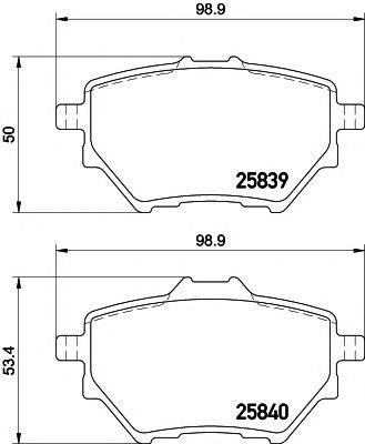 TEXTAR 2583901 Комплект гальмівних колодок, дискове гальмо