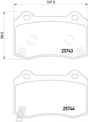 TEXTAR 2574301 Комплект гальмівних колодок, дискове гальмо