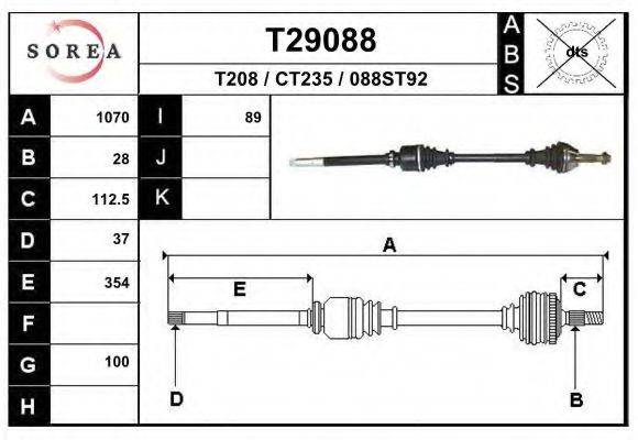 EAI T29088 Приводний вал