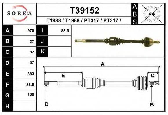 EAI T39152 Приводний вал