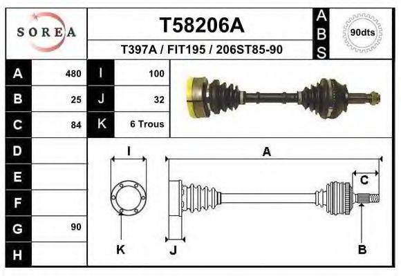 EAI T58206A Приводний вал