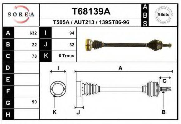 EAI T68139A Приводний вал