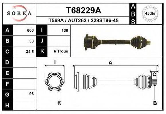 EAI T68229A Приводний вал