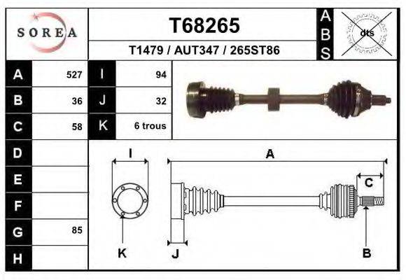 EAI T68265 Приводний вал