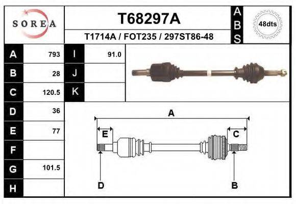 EAI T68297A Приводний вал