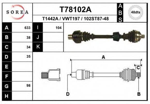 EAI T78102A Приводний вал