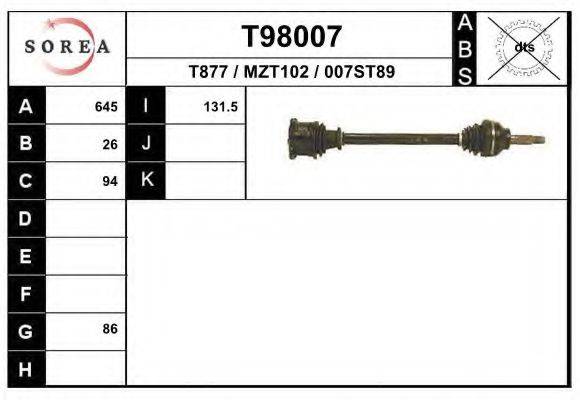 EAI T98007 Приводний вал