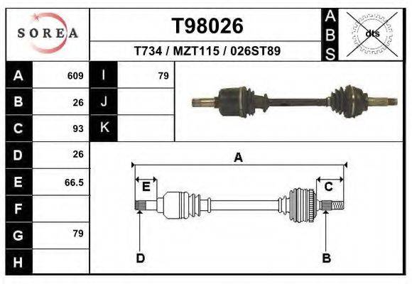 EAI T98026 Приводний вал