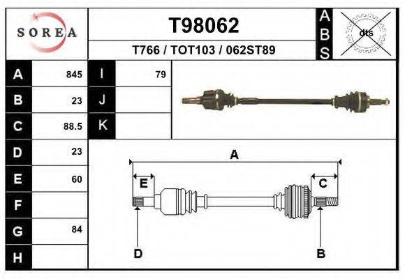 EAI T98062 Приводний вал