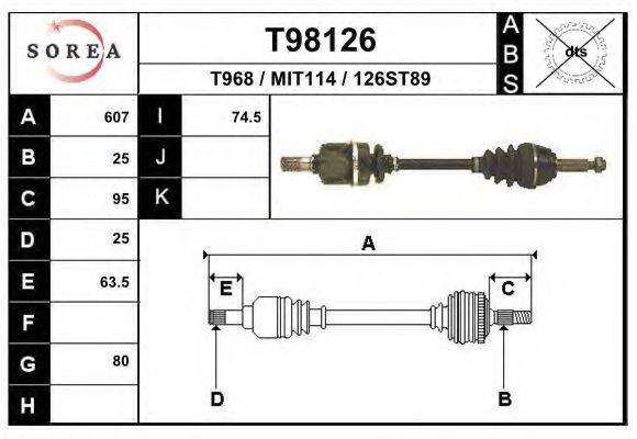 EAI T98126 Приводний вал