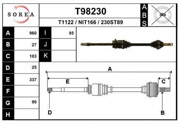 EAI T98230 Приводний вал