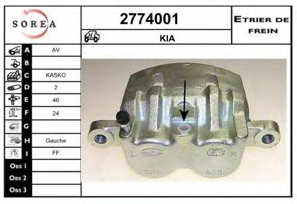 EAI 2774001 Гальмівний супорт