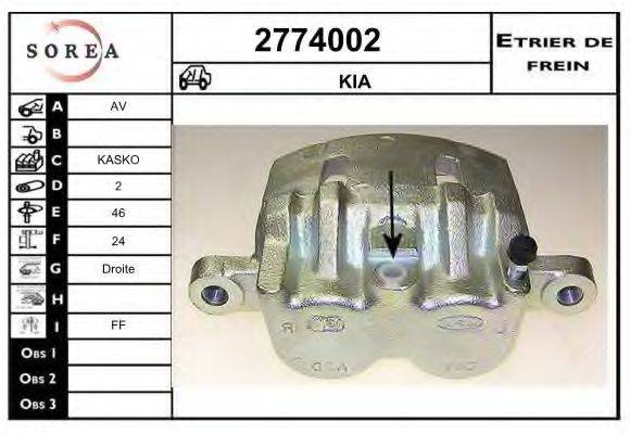 EAI 2774002 Гальмівний супорт