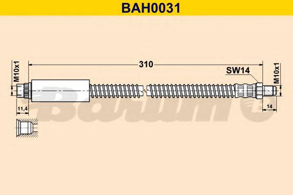 BARUM BAH0031 Гальмівний шланг