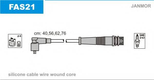 JANMOR FAS21 Комплект дротів запалювання