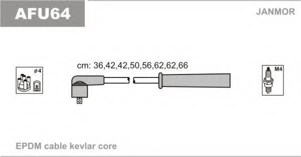 JANMOR AFU64 Комплект дротів запалювання