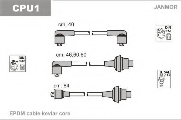 JANMOR CPU1 Комплект дротів запалювання