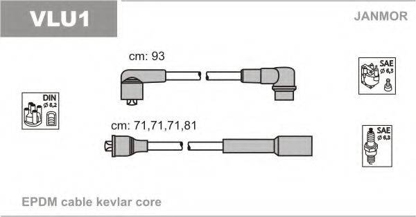 JANMOR VLU1 Комплект дротів запалювання