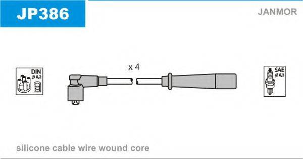 JANMOR JP386 Комплект дротів запалювання