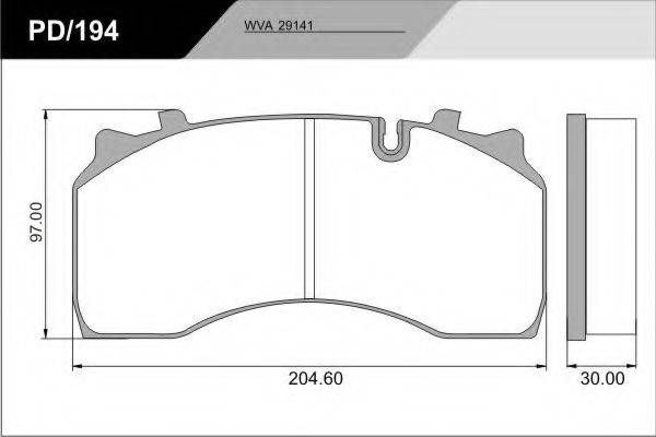 FRAS-LE PD194K13CVADVANCED Комплект гальмівних колодок, дискове гальмо