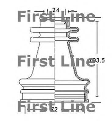 FIRST LINE FCB2638 Пильовик, приводний вал