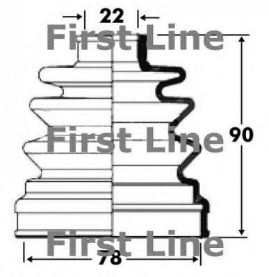 FIRST LINE FCB2809 Пильовик, приводний вал