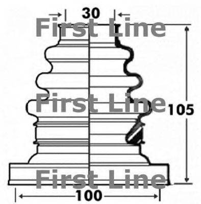 FIRST LINE FCB2883 Пильовик, приводний вал