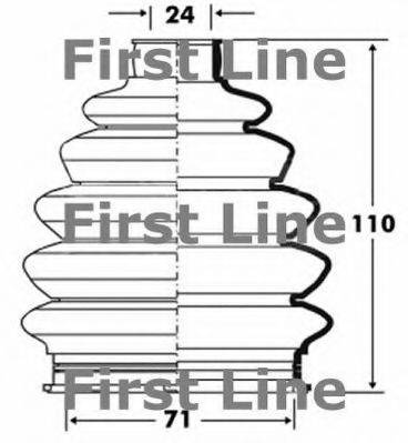 FIRST LINE FCB6078 Пильовик, приводний вал