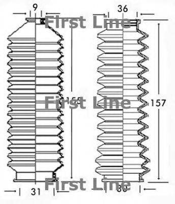 FIRST LINE FSG3133 Пильовик, рульове управління