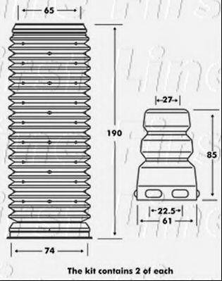 FIRST LINE FPK7001 Пилозахисний комплект, амортизатор