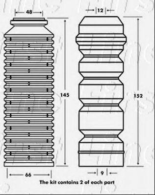 FIRST LINE FPK7086 Пилозахисний комплект, амортизатор