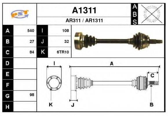 SNRA A1311 Приводний вал