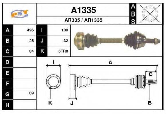 SNRA A1335 Приводний вал