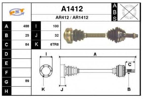 SNRA A1412 Приводний вал