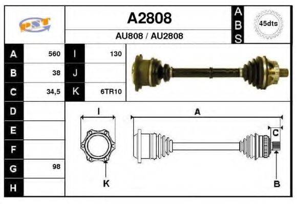 SNRA A2808 Приводний вал