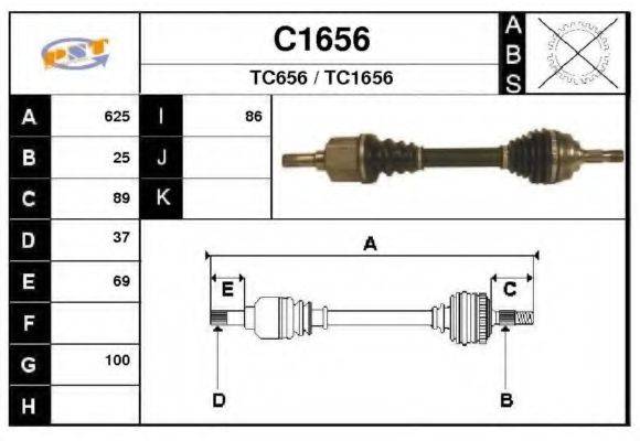 SNRA C1656 Приводний вал