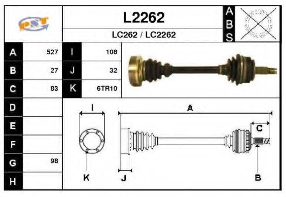 SNRA L2262 Приводний вал