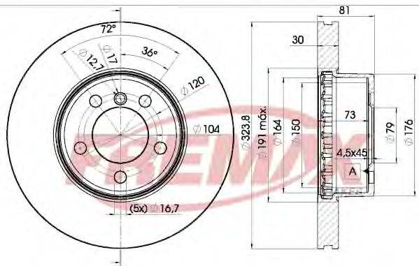 FREMAX BD0265 гальмівний диск