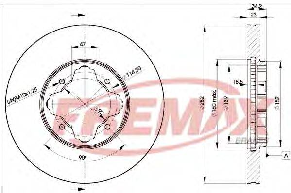 FREMAX BD0837 гальмівний диск