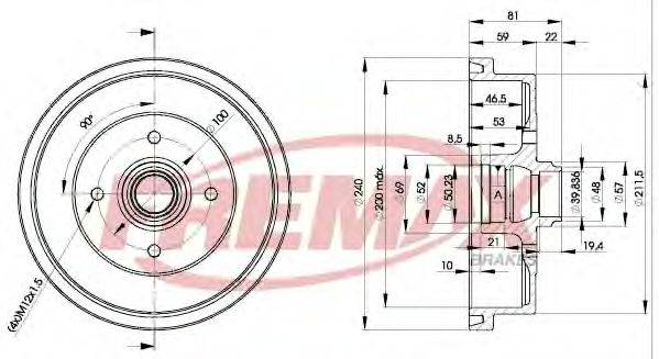 FREMAX BD1512 Гальмівний барабан