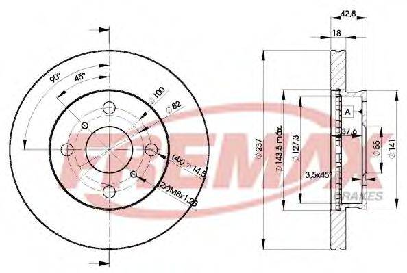 FREMAX BD1607 гальмівний диск