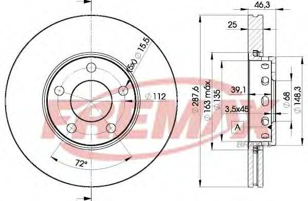 FREMAX BD4063 гальмівний диск