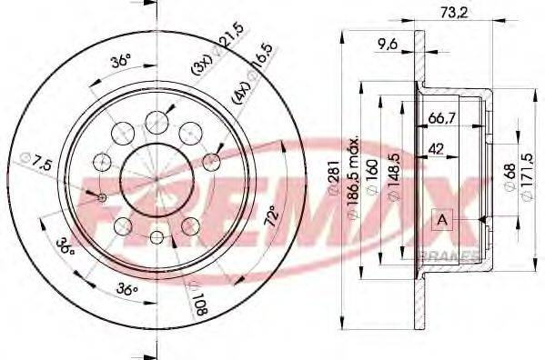 FREMAX BD5782 гальмівний диск