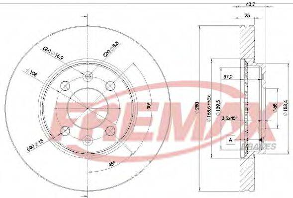 FREMAX BD5890 гальмівний диск