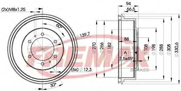 FREMAX BD7044 Гальмівний барабан