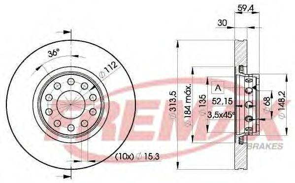 FREMAX BD8015 гальмівний диск