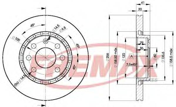 FREMAX BD9046 гальмівний диск