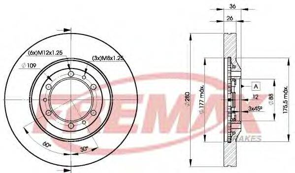 FREMAX BD9050 гальмівний диск