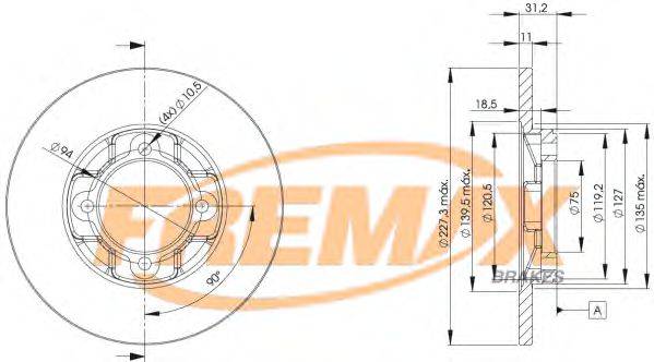 FREMAX BD3251 гальмівний диск