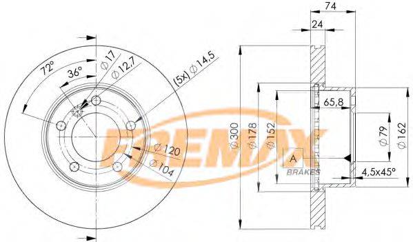 FREMAX BD3405 гальмівний диск